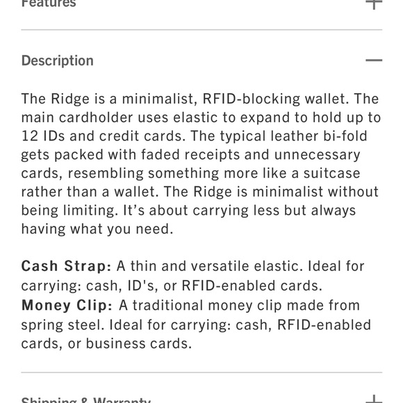 [The Ridge] Slim RFID Blocking Wallet - Picture 6 of 9